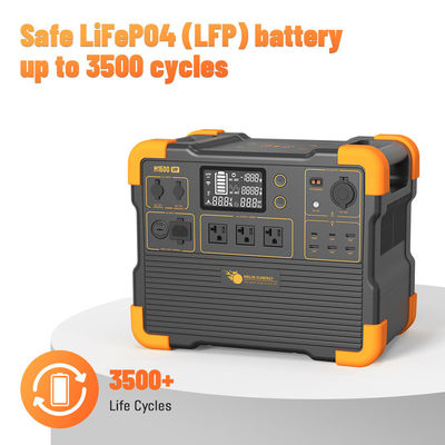 2200W Pure Sine Wave Inverter Generator LiFePO4 Portable Solar Generator System