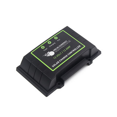 Black IP67 Waterproof PWM Solar Panel And Charge Controller 12V 24V Auto LED Indicator