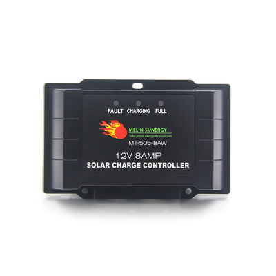 Black 12V 24V Auto PWM Solar Charge Controller with 5 Stage Charging and IP67 Waterproof