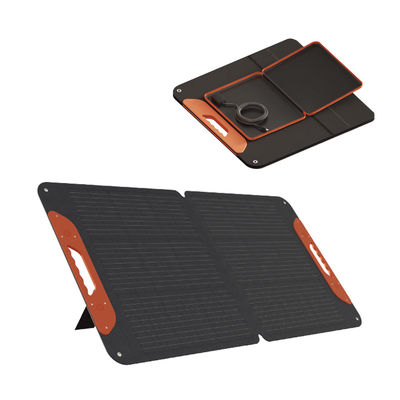 100W Portable Folding Solar Panels with DC5521 Connector and 22% Efficiency for Extreme Temperatures -40℃ to 85℃