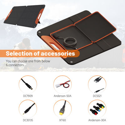 120W IP65 Folding Portable Power Station Solar Panels For Camping