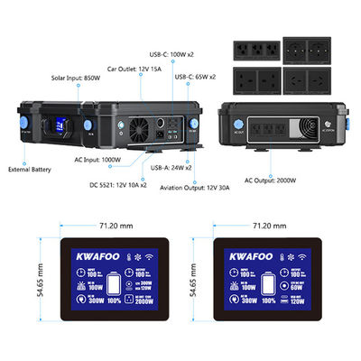 Good price MPPT Charging 2000W Portable Solar Power Station With Bluetooth And WIFI APP online