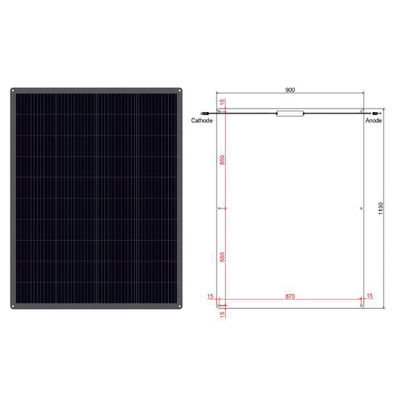 Good price Lightweight Bendable Semi Flexible Solar Panel PV Module 200w 12V Flexible Solar Panel online