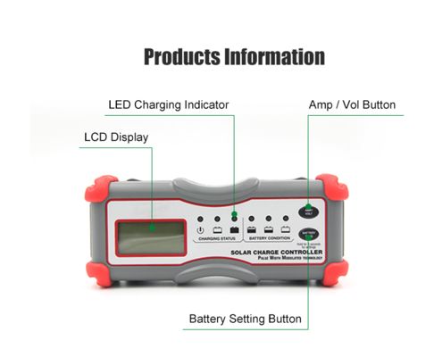 Good price 600W IP65 5-Stage Charging Digital Solar Charge Controller PWM Solar System Charge Controller online