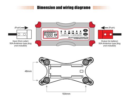 Good price Digital Solar Charge Controller with Intelligent Charging, Anderson Connector, and LCD Display for Efficient Energy Management online