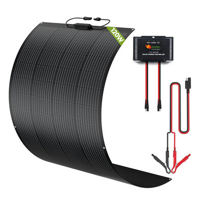 100W 120W light weight rv solar panels kit for 12 volt system for motorhome with IP65 Water proof smart charge controller for both lead acid and Lithium Batteries